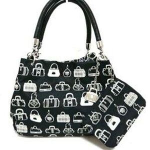 Roberta di Camerino Stylish Black and White Handbag Set Bags